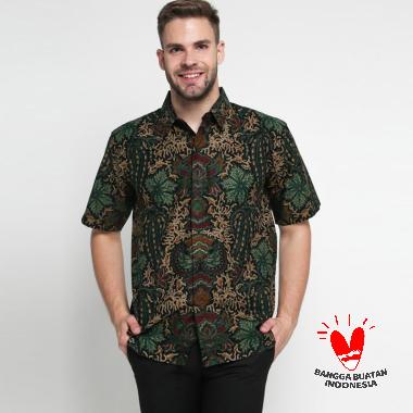 Serendipity Clothing BR 2010 Kemeja Batik Pria - Green 01