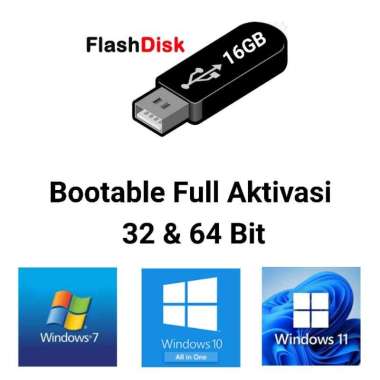 harga FlashDisk 16GB Installer Windows 7, 10, 11 AIO Full Version Blibli.com