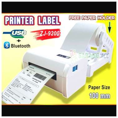 harga Jual Barcode Printer Alamat Label Usb + Bluetooth Lp-9200 Free Holder 110Mm Multicolor Blibli.com