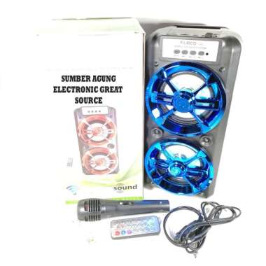 Fleco F6581 F6582 Speaker Portabel Multifungsi Suara Keras Bass Bonus