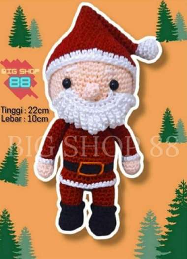 Boneka Rajut Amigurumi Doll Sinterklas Santa Claus