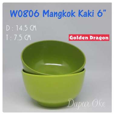 Golden Dragon Mangkok Kaki 6 inch W0806 / Mangkok Mie Neutral