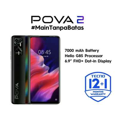 TECNO POVA2 Ram 6/128GB Garansi Resmi HITAM