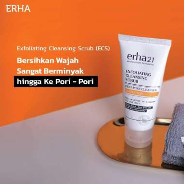ERHA Exfoliating Cleansing Scrub for Very Oily Skin 60g - Sabun Muka Pria Berminyak dan Kusam - Sabu