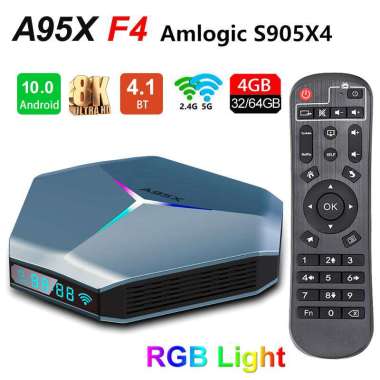 TJbox Android Tv Box A95X F4 Amlogic S905X4 4GB/64GB 8K Android 10 USB3.0