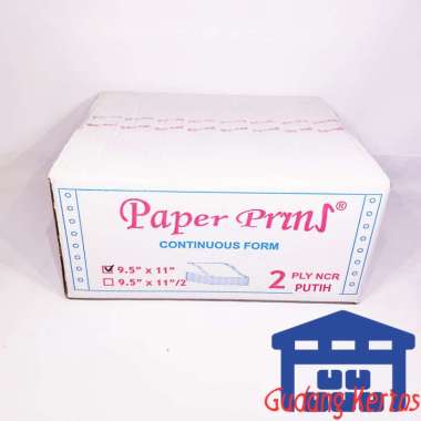 Paperpryns Continuous Form - Putih [9.5 Inch x 11 Inch/2 Ply] White