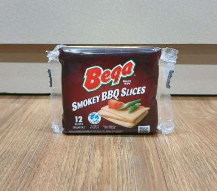 Bega Keju Cheese Smokey BBQ Slices Isi 12 Slices 200 Gr