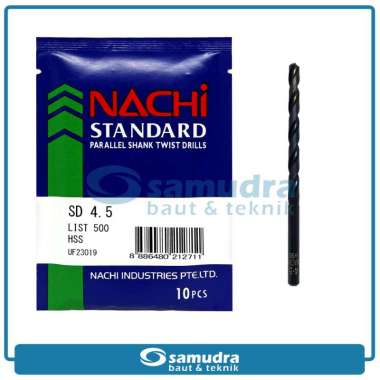 NACHI Mata Bor Besi 4.5 mm Asli Matabor Kayu HSS 4.5mm Drill Bits Ori