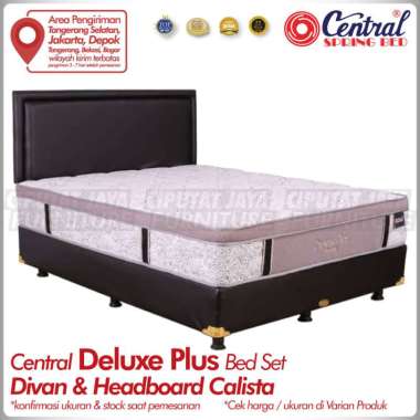 Spring Bed Central Deluxe Plus - Bed Set Headboard Calista 160 x 200