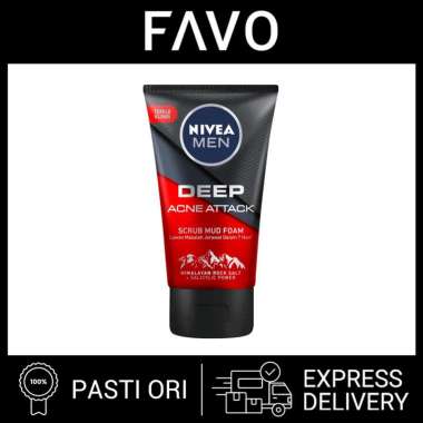 Facial Wash - Nivea Men Deep Acne Attack - 100 mL - Mengatasi Jerawat
