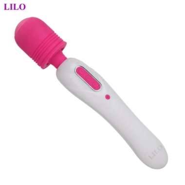 LILO Rechargeable Magic Wand Powerful Body Massager Clitoral Vibrator AV Vibrators Adult Sex Toys fo
