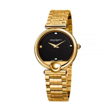 Bruno Magli Miranda Jam Tangan Pria [1022 11.171022] Gold Black