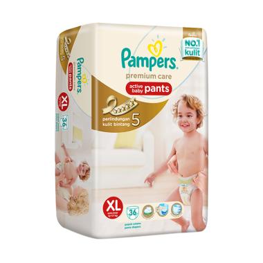 Promo Harga PAMPERS Premium Care Active Baby Pants XL36 36 pcs - Blibli