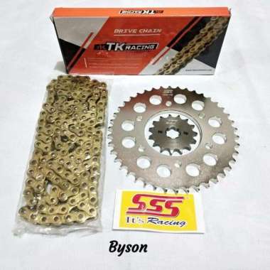 Gear Set SSS Byson rantai TK Racing 428HS Gold