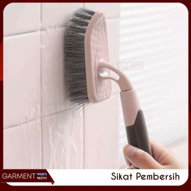 Sikat Pembersih Lantai Dinding Kamar Mandi Baju Sepatu Alat Dapur Pegangan Handle Panjang PINK