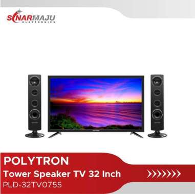 Polytron PLD-32TV0755 LED TV 32 Inch Speaker Tower - KHUSUS JABODETABEK