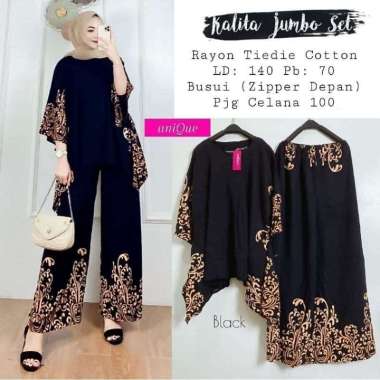 Niyara Jumbo Set - One Set Jumbo Katun Rayon Tidie Premium Busui Setelan Wanita Waka Waka Set Celana