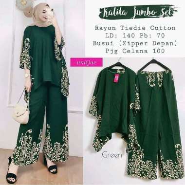 Niyara Jumbo Set - One Set Jumbo Katun Rayon Tidie Premium Busui Setelan Wanita Waka Waka Set Celana