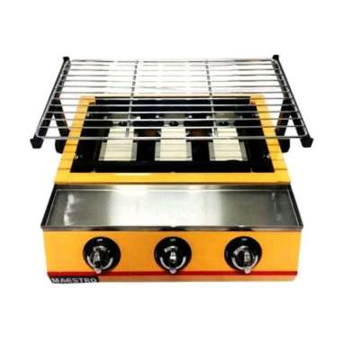 Kompor Gas Panggangan Sosis Roaster 3 tungku-BBQ Grill MAESTRO mt-122