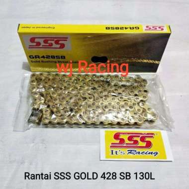Rantai SSS MEGAPRO / GL PRO / GL MAX 428 SB 130L Gold Gold