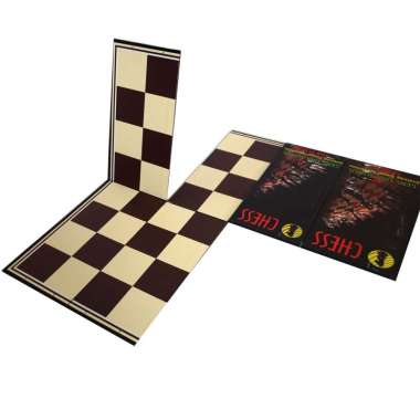 Paket Bidak Catur Plastik + Papan Catur Lipat 4 / 8 Standar Percasi Papan lipat 8