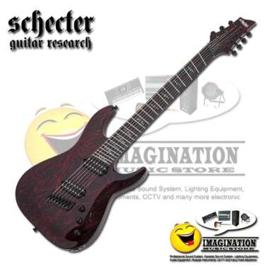 Schecter C-7 MS Silver Mountain Electric Guitar - Blood Moon