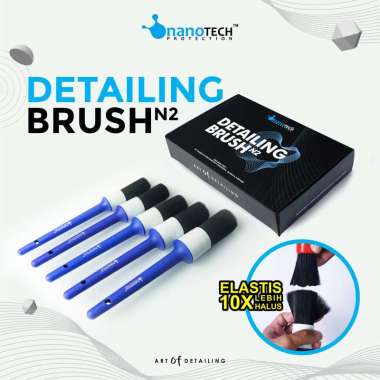 KUAS DETAILING BRUSH - NANOTECH PROTECTION - SIKAT DETAILING MOBIL MESIN INTERIOR - SET 5PCS - AUTO 