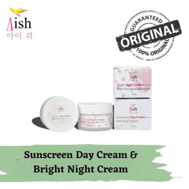 Prawatan Wajah Aish Skincare Day Cream & Night Cream Mencerahkan Dan Melembabkan Kulit Cocok Untuk P