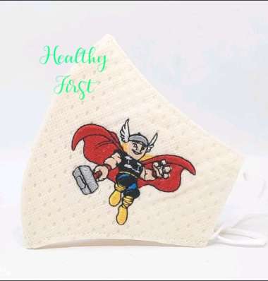 masker bordir thor sedang bawa palu ( masker anak- anak ) M