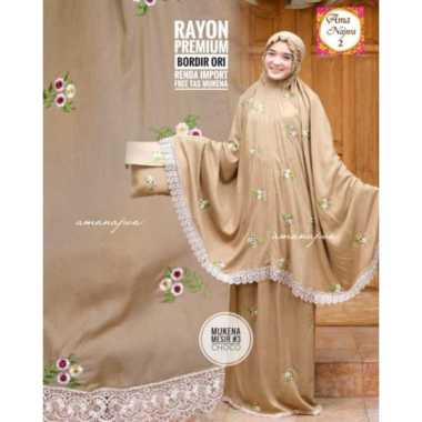 MUKENA MELATI SERIES 2 AMANAJWA MUKENA RAYON PREMIUM BORDIR FULL AMINAH MUKENA JUMBO DEWASA MUKENA S