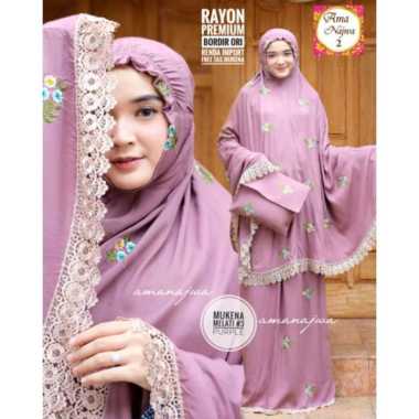 MUKENA MELATI SERIES 2 AMANAJWA MUKENA RAYON PREMIUM BORDIR FULL AMINAH MUKENA JUMBO DEWASA MUKENA S
