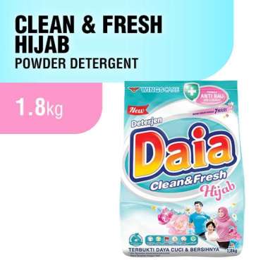 Promo Harga Daia Deterjen Bubuk Clean & Fresh Hijab 1800 gr - Blibli