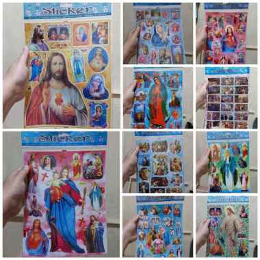 STIKER LASER GAMBAR YESUS, BUNDA MARIA DAN KELUARGA KUDUS STIKER UNTUK ANAK SEKOLAH MINGGU