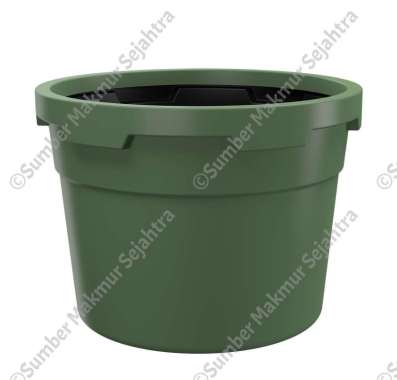 Pot Tanaman / Pot Bunga Plastik Besar Penguin 150 Liter - POT 150 hijau