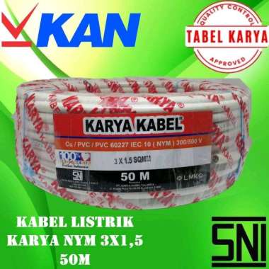 KABEL LISTRIK KAWAT KARYA NYY 3x1,5 3x1.5 50 METER (50M)
