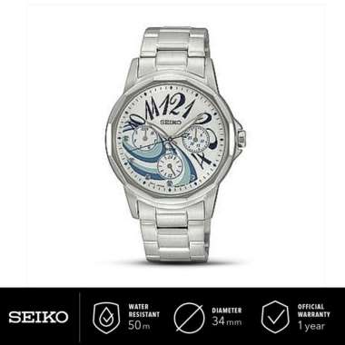Jam Tangan Wanita Seiko SKY739 SKY739P1 Blue Stainless Original