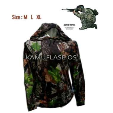 Kaos camo switer hoodie camo Kaos berburu Camo Lokal - L
