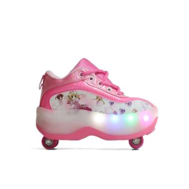 Sepatu Anak Sepatu Roda Anak Roda 4 Love Nyala 32