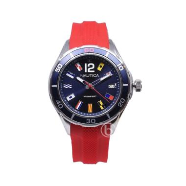 Nautica Spinnaker Casual Jam Tangan Pria [Original/ NAPNS180] Blue Red