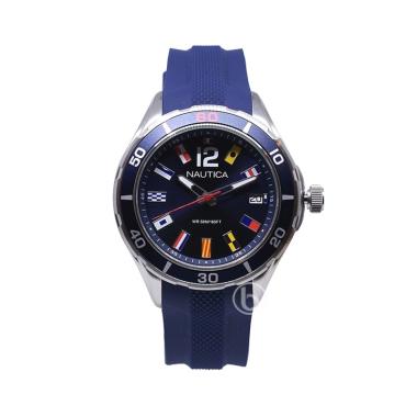 Nautica Spinnaker Casual Jam Tangan Pria [Original/ NAPNS180] Blue Silver