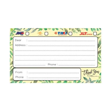 Vingy Home Decor Leaf Shipping Label Alamat Online Shop Sticker