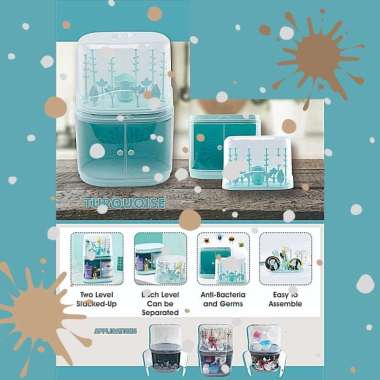 Kandila Multi Level Baby Bottle Box - Blue -