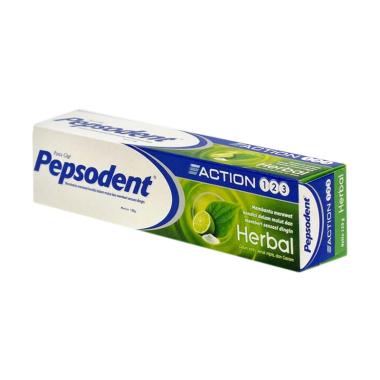 Promo Harga Pepsodent Pasta Gigi Action 123 Herbal 120 gr - Blibli