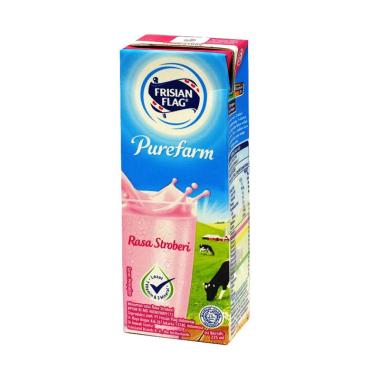 Frisian Flag Bendera UHT Strawberry Susu Cair [225 mL]