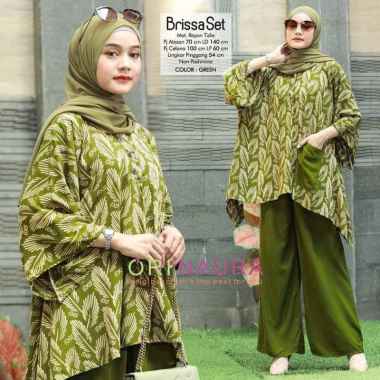 Brissa Set Jumbo - One Set Jumbo Waka Waka Brissa SET Setelan Wanita Rayon Premium  Set Celana Panja