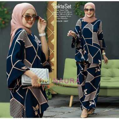 Brissa Set Jumbo - One Set Jumbo Waka Waka Brissa SET Setelan Wanita Rayon Premium  Set Celana Panja