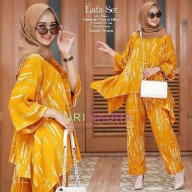 Brissa Set Jumbo - One Set Jumbo Waka Waka Brissa SET Setelan Wanita Rayon Premium  Set Celana Panja