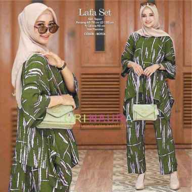 Brissa Set Jumbo - One Set Jumbo Waka Waka Brissa SET Setelan Wanita Rayon Premium  Set Celana Panja