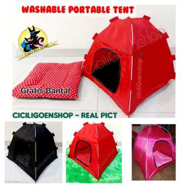 Tenda kitten Kucing anjing gratis Alas Copot Kasur pet tent portable