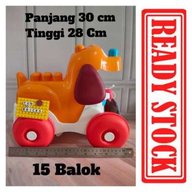 Mega Bloks Megabloks Pull Along Puppy 15 Pcs Bloks Original